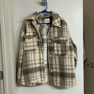 Zara fannel jacket! Barely worn!